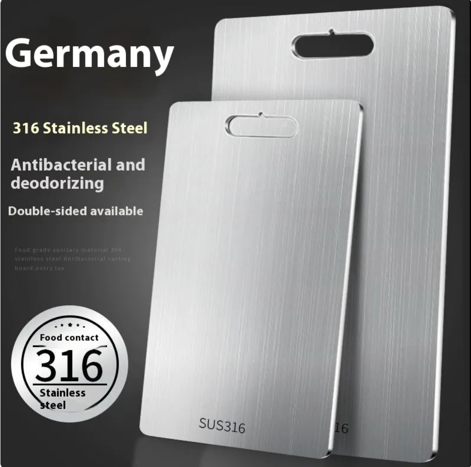 Double-Sided Stainless Steel Cutting Board